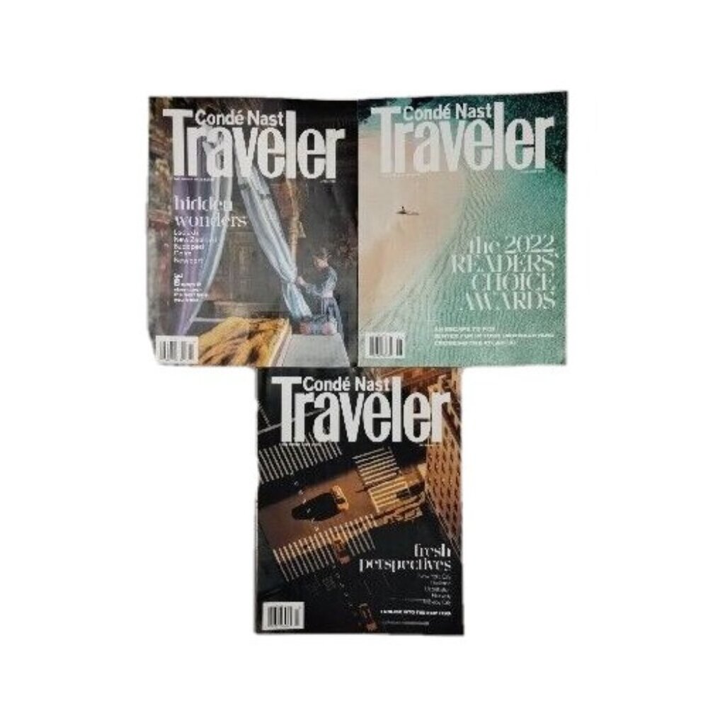 Conde Nast Traveler Magazine Lot Of 3 2022-2023 Hidden Wonders Fresh Perspective